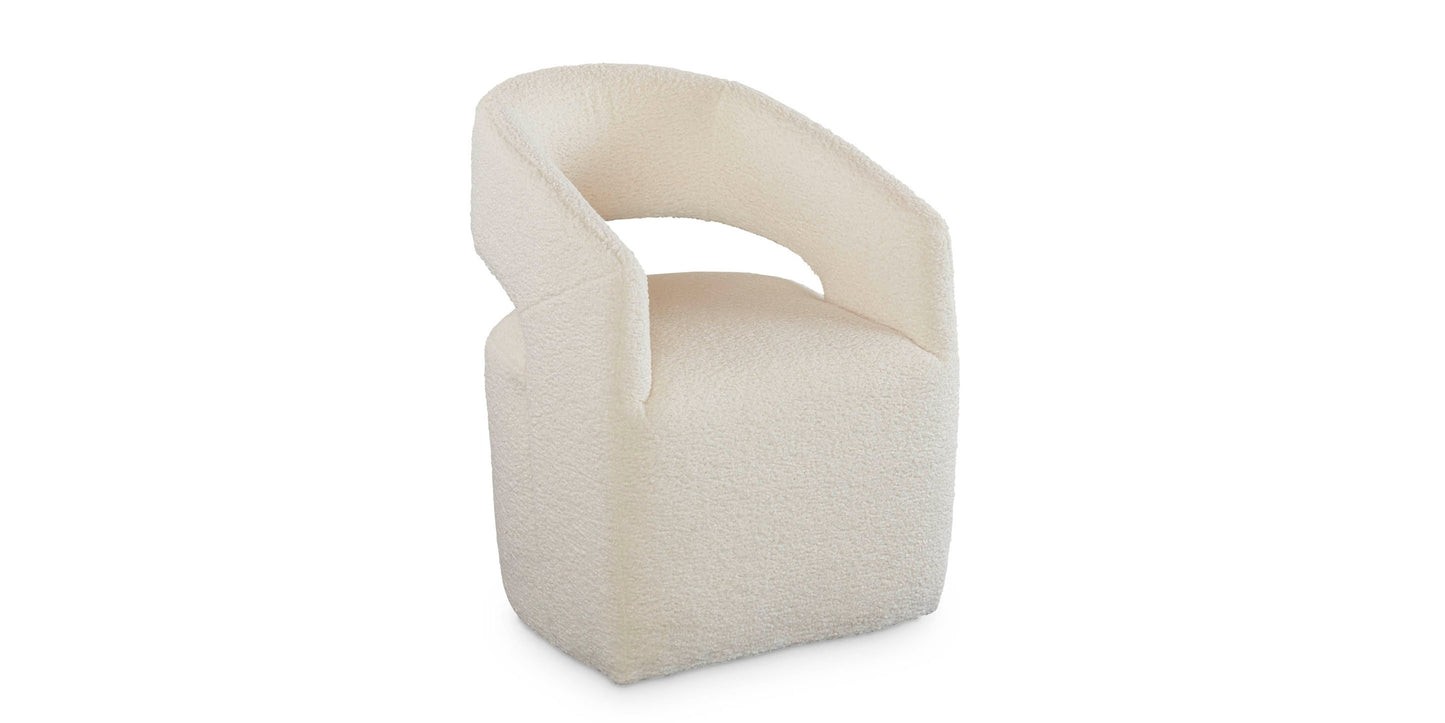 Aries Upholstered Dining Chair with Casters Bassett