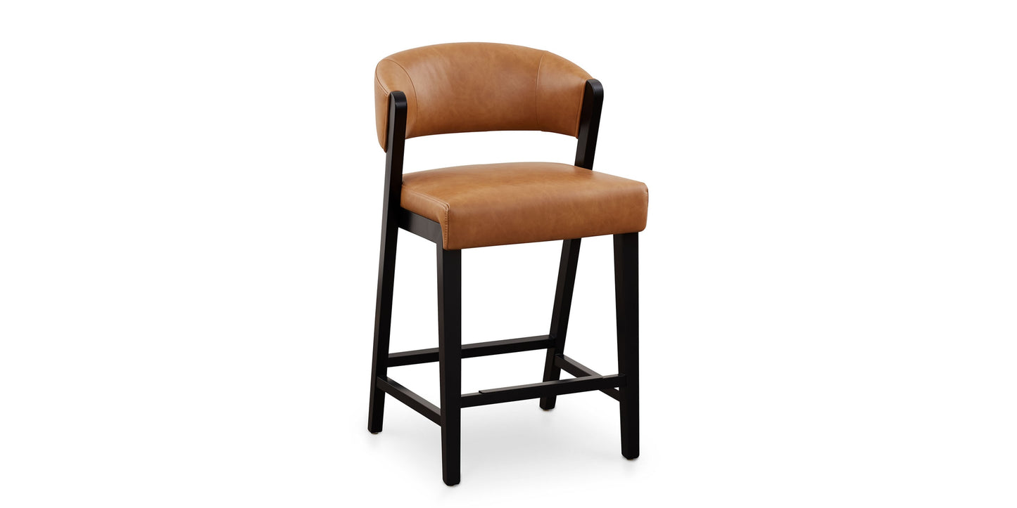 Asher Upholstered Faux Leather Counter Stool Bassett