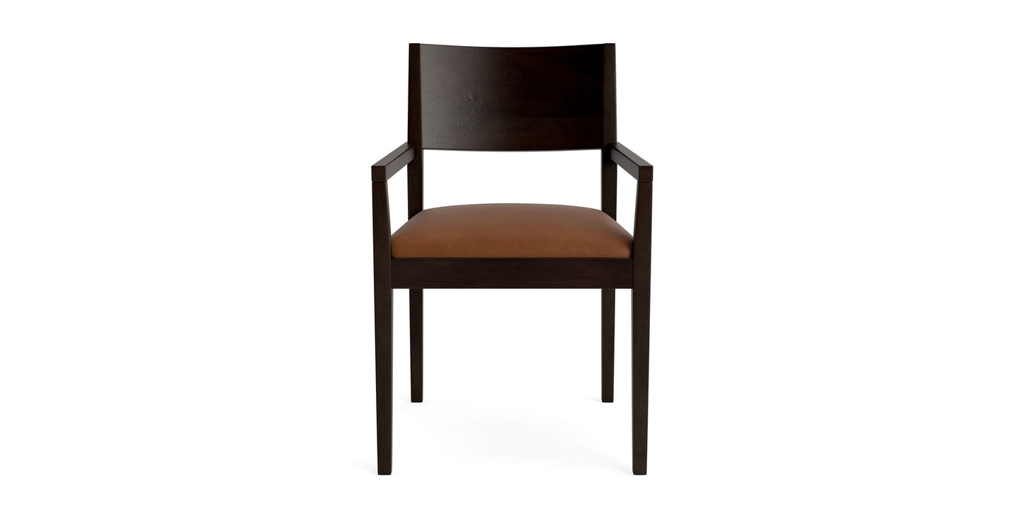 Myers Leather Upholstered Dining Chair Bassett