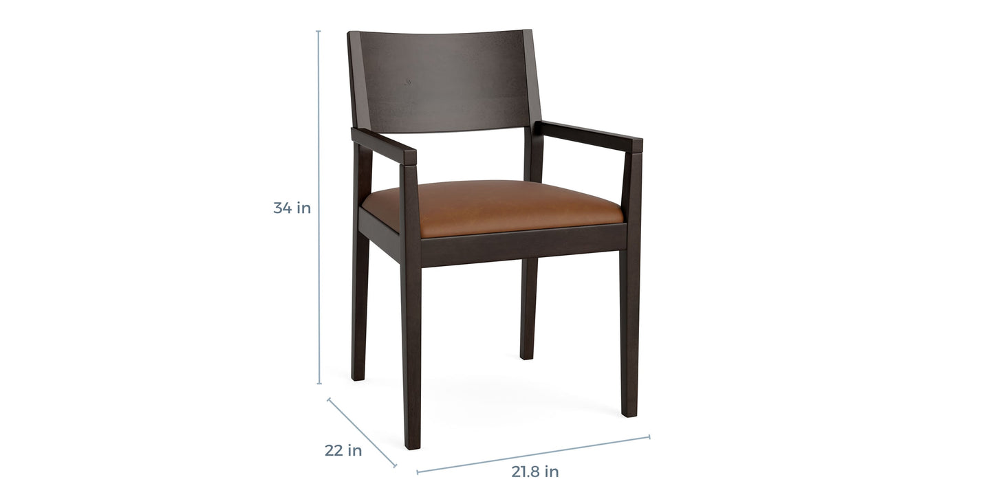 Myers Leather Upholstered Dining Chair Bassett