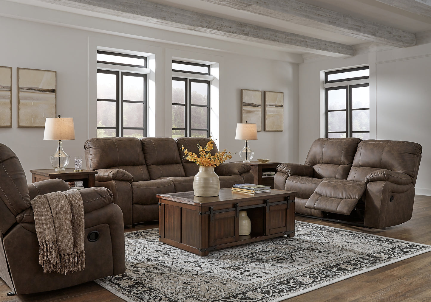 Kilmartin Reclining Sofa, Loveseat and Recliner