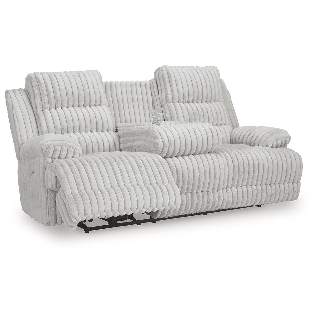Rhines Falls Power Reclining Sofa with Drop Down Table Signature Design by Ashley® Living Room