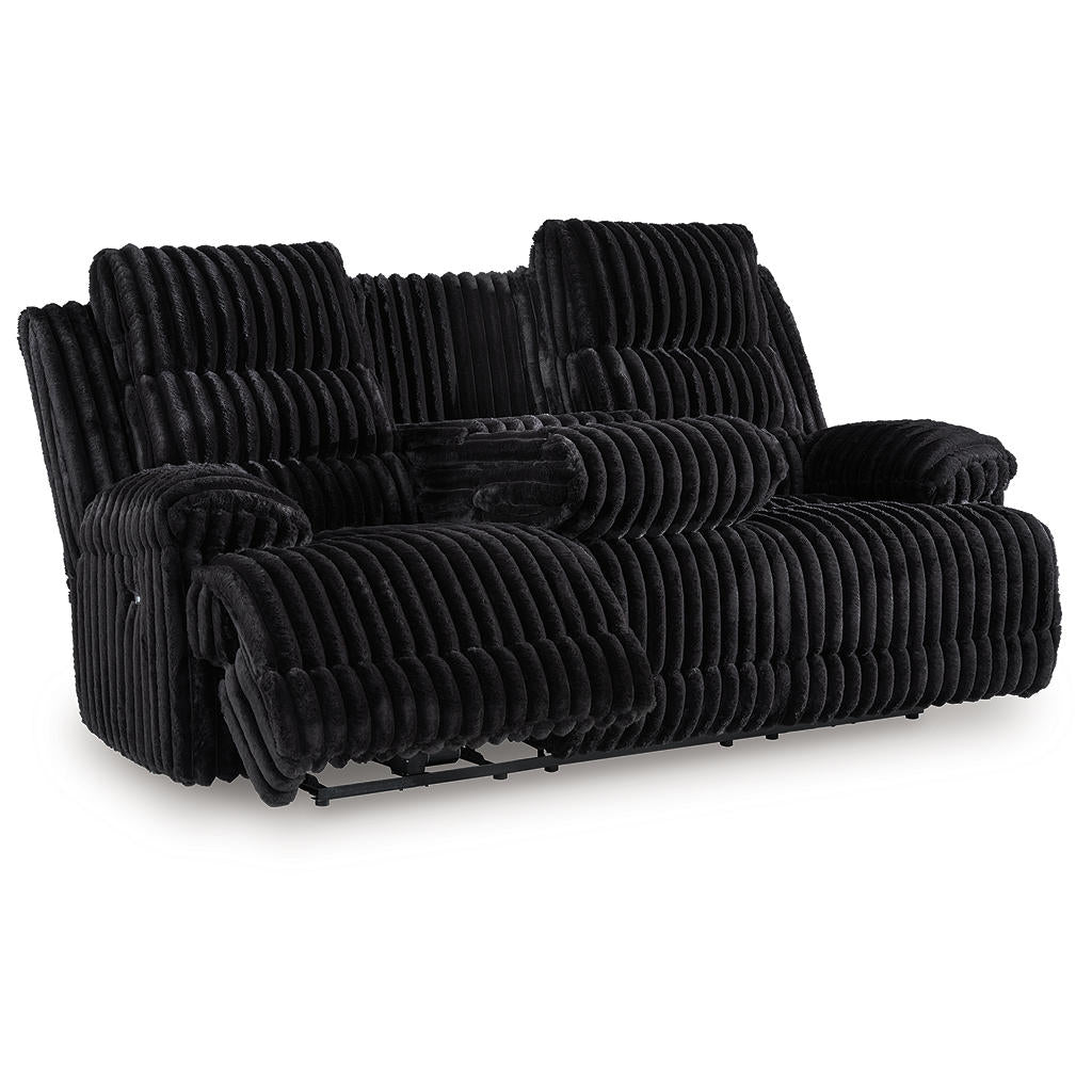 Rhine Falls Power Reclining Sofa with Drop Down Table Signature Design by Ashley® Living Room