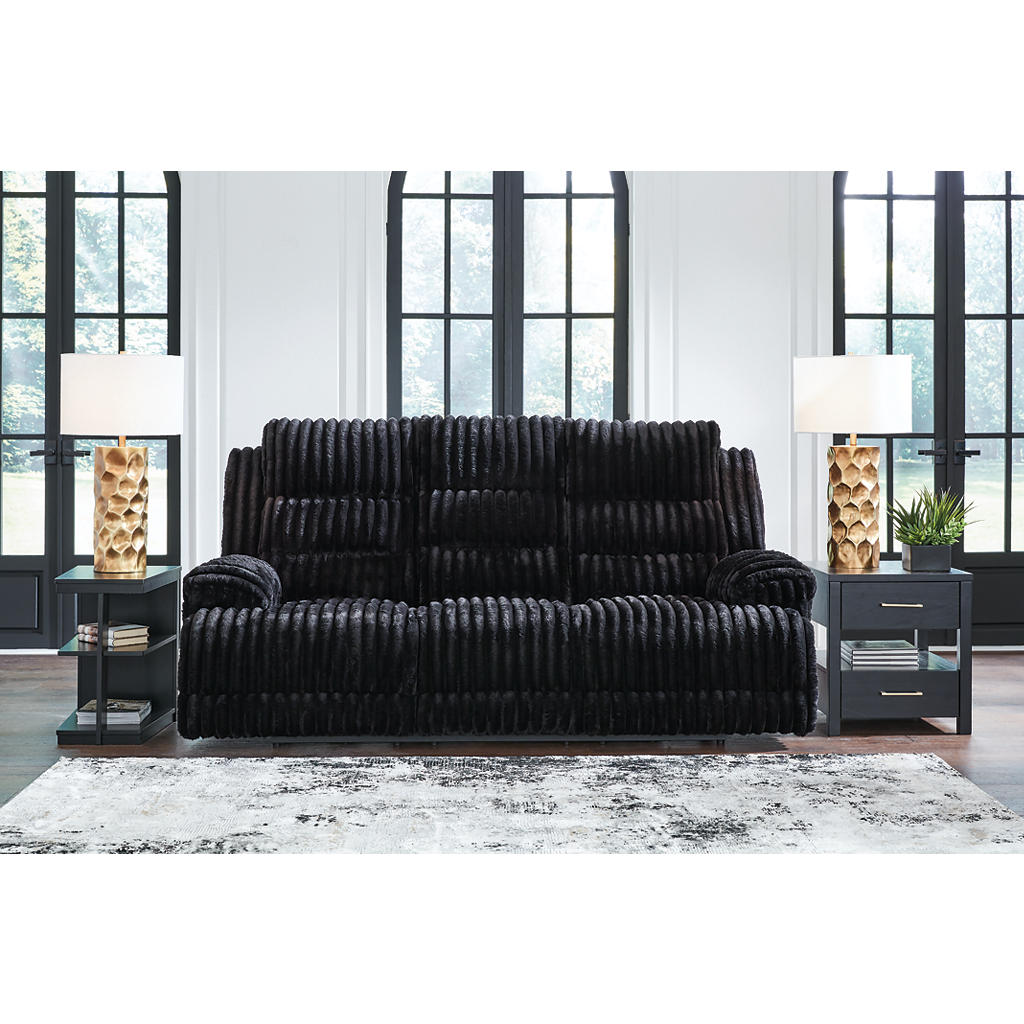 Rhine Falls Power Reclining Sofa with Drop Down Table Signature Design by Ashley® Living Room