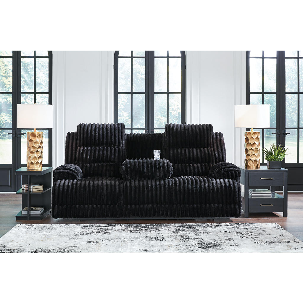 Rhine Falls Power Reclining Sofa with Drop Down Table Signature Design by Ashley® Living Room