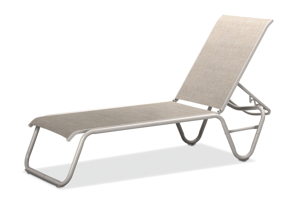 Telescope Casual Gardenella Chaise Lounge — Snow, Reclining Telescope Casual Patio Lounge