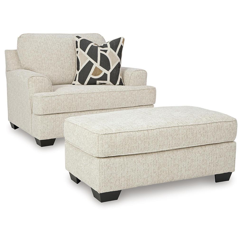 Heartcort Oversized Chair and Ottoman — Quartz Benchcraft® Uncategorized