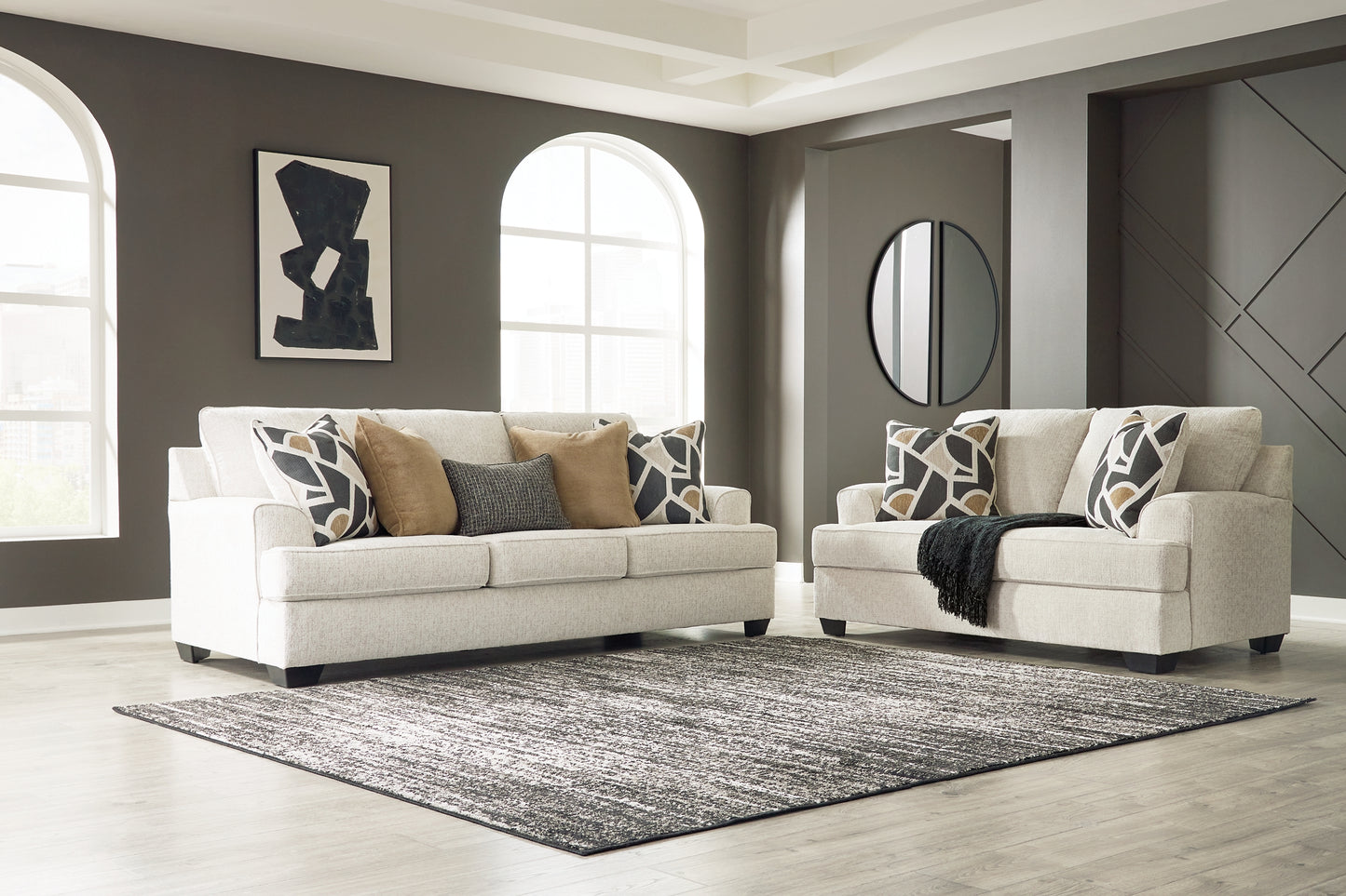 Heartcort Sofa, Loveseat, Oversized Chair and Ottoman