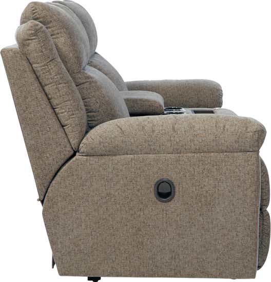 La-Z-Boy Joel Reclining Console Loveseat — Two Seats, One Console La-Z-Boy Reclining Loveseat
