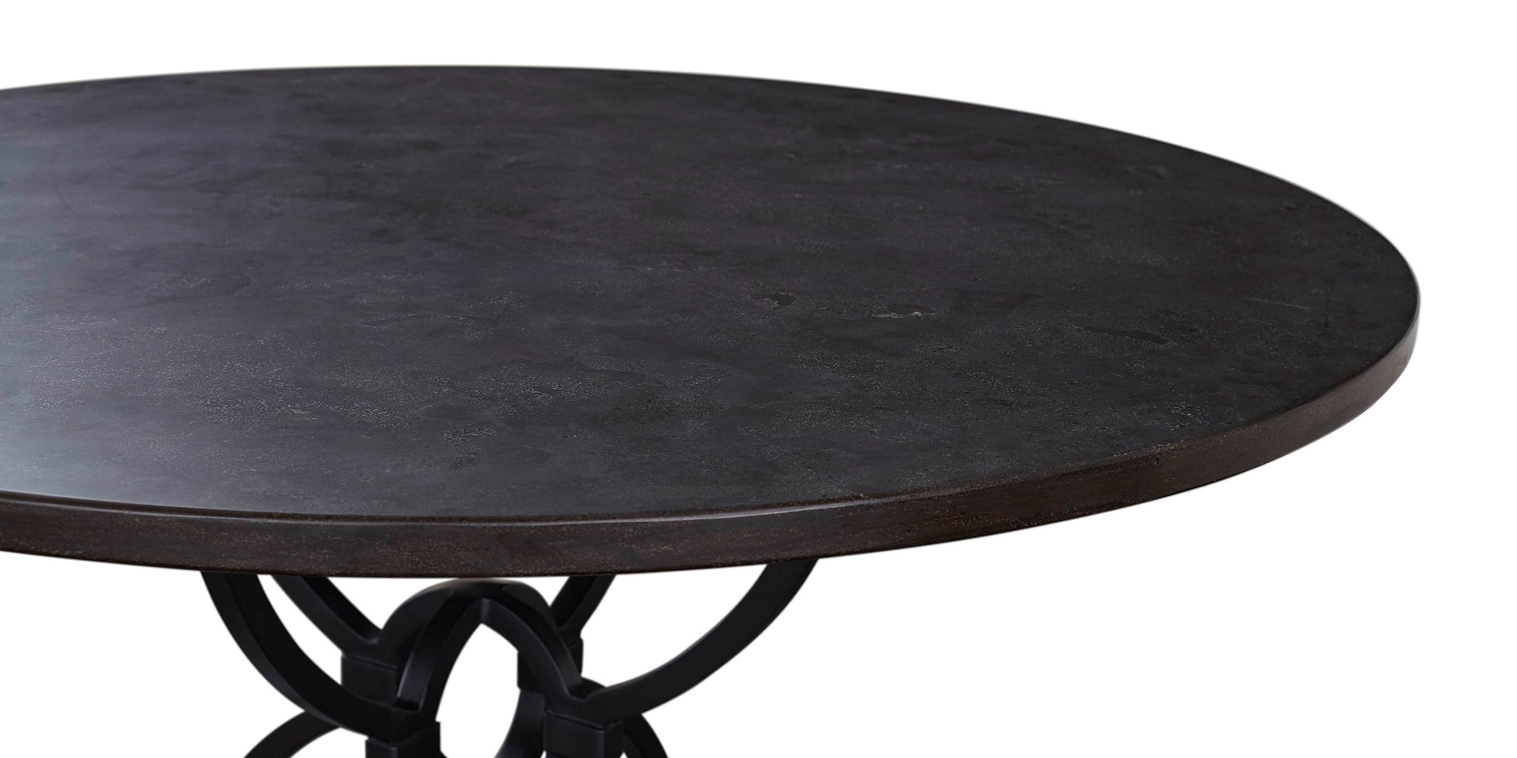 Atlas Blue Stone Round Dining Table Bassett