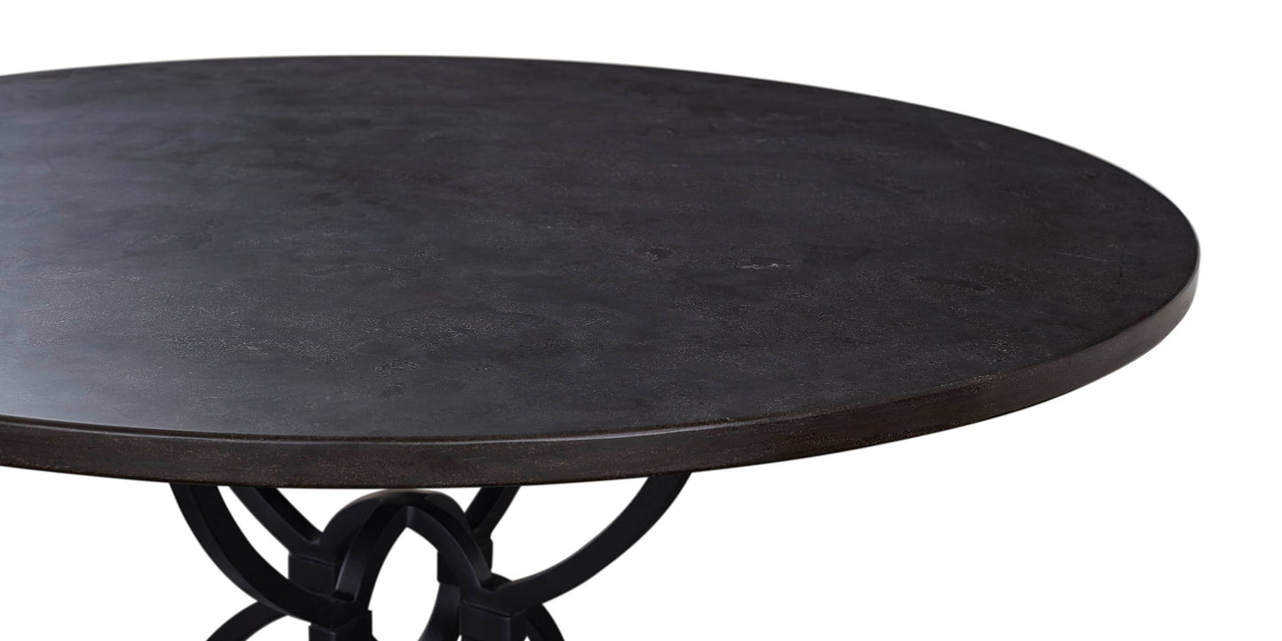 Atlas Blue Stone Round Dining Table Bassett
