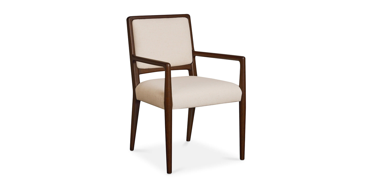 Bassett Copenhagen Arm Chair — Danish Modern Dining, Your Cover Choice Bassett Dining Chair