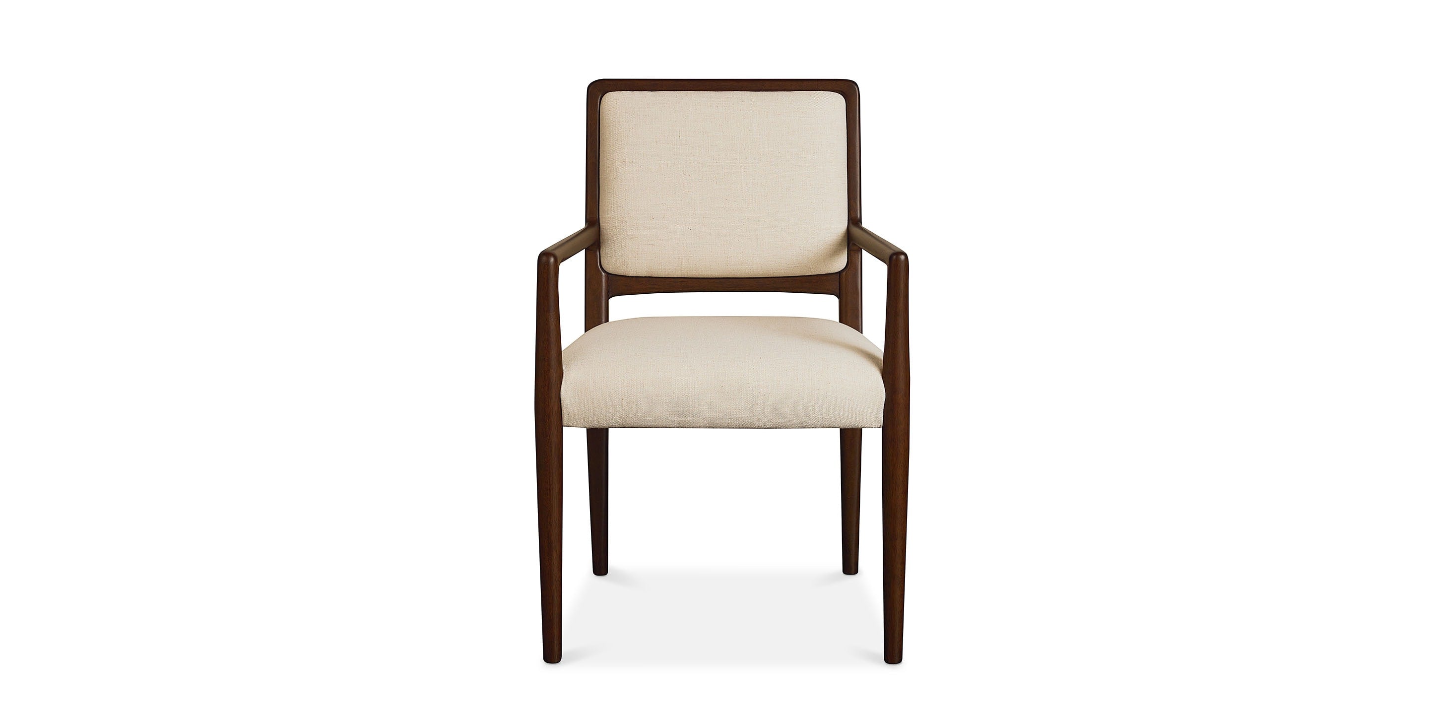 Bassett Copenhagen Arm Chair — Danish Modern Dining, Your Cover Choice Bassett Dining Chair