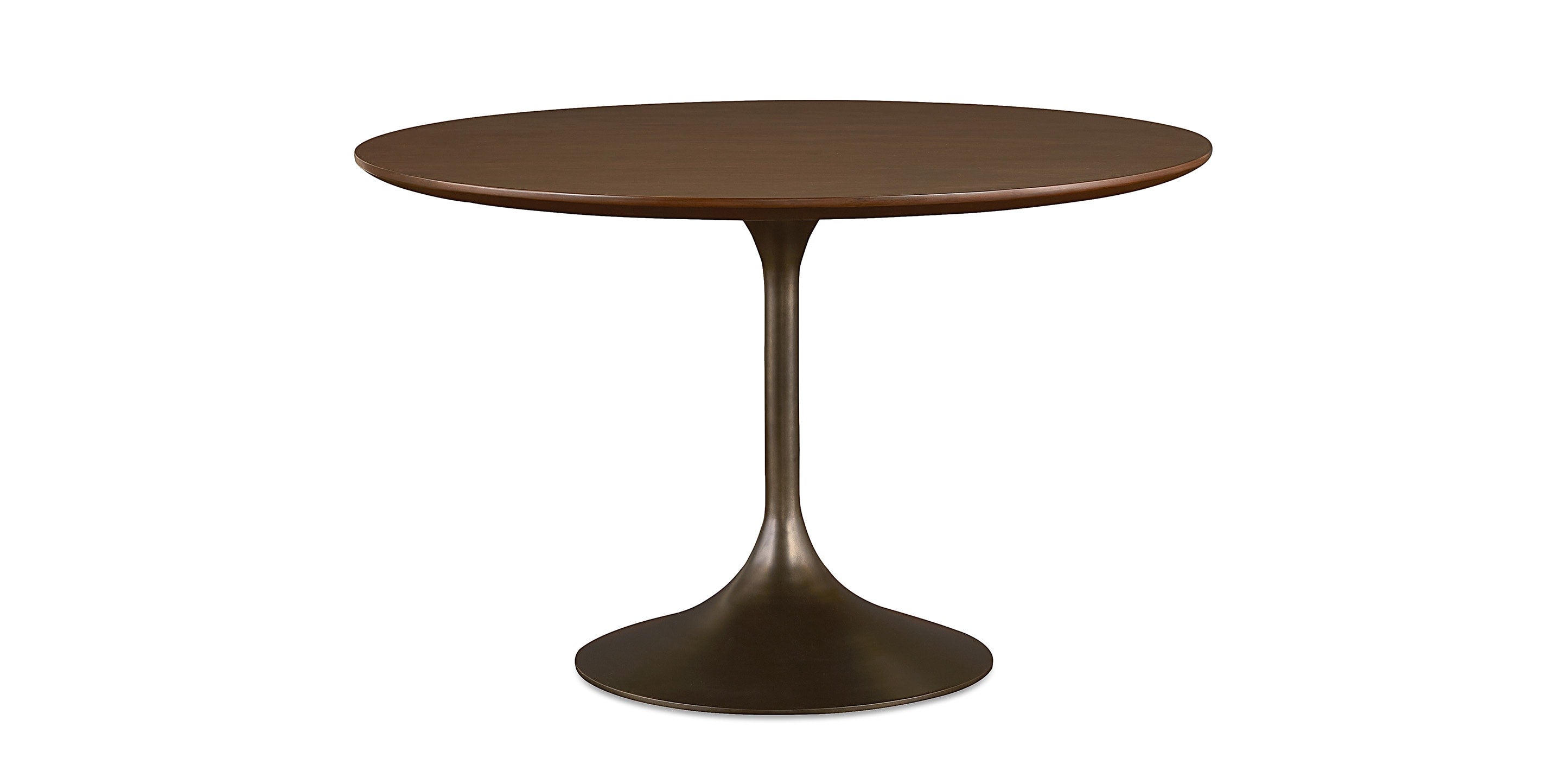 Bassett Copenhagen 60" Round Dining Table Base — Espresso Walnut Bassett Dining Table