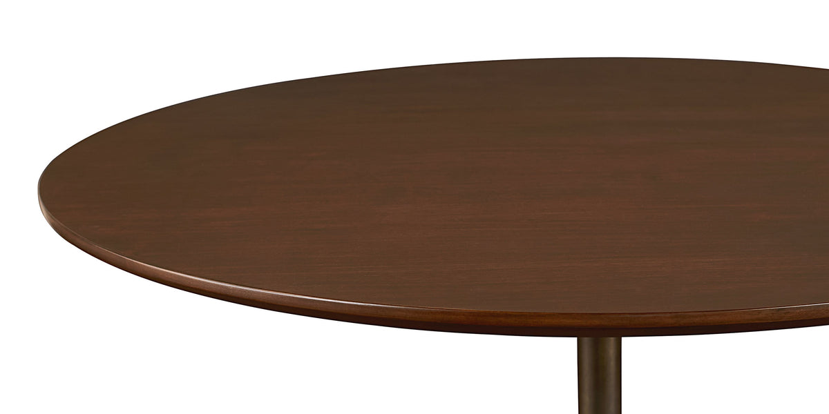 Bassett Copenhagen 60" Round Dining Table Base — Espresso Walnut Bassett Dining Table