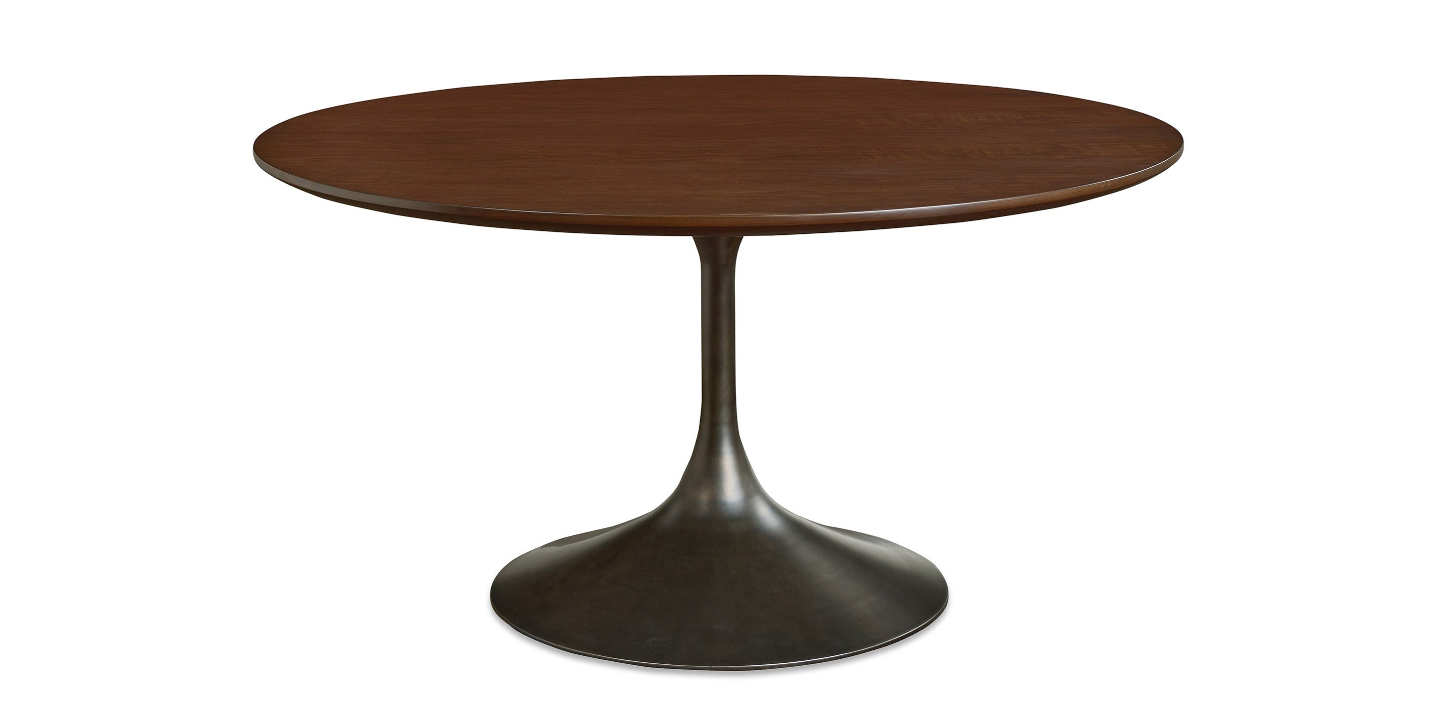 Bassett Copenhagen 60" Round Table — Seats Six, Danish Modern Bassett Dining Table