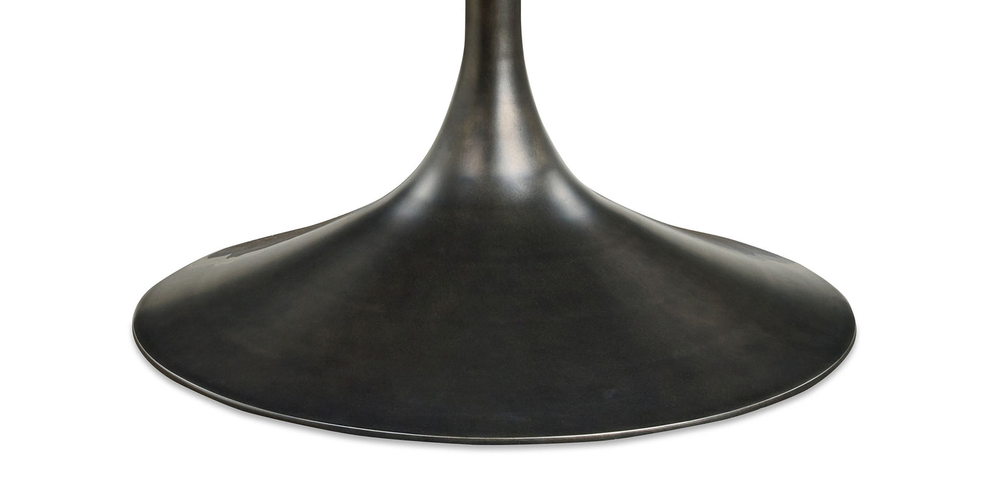 Bassett Copenhagen 60" Round Table — Seats Six, Danish Modern Bassett Dining Table
