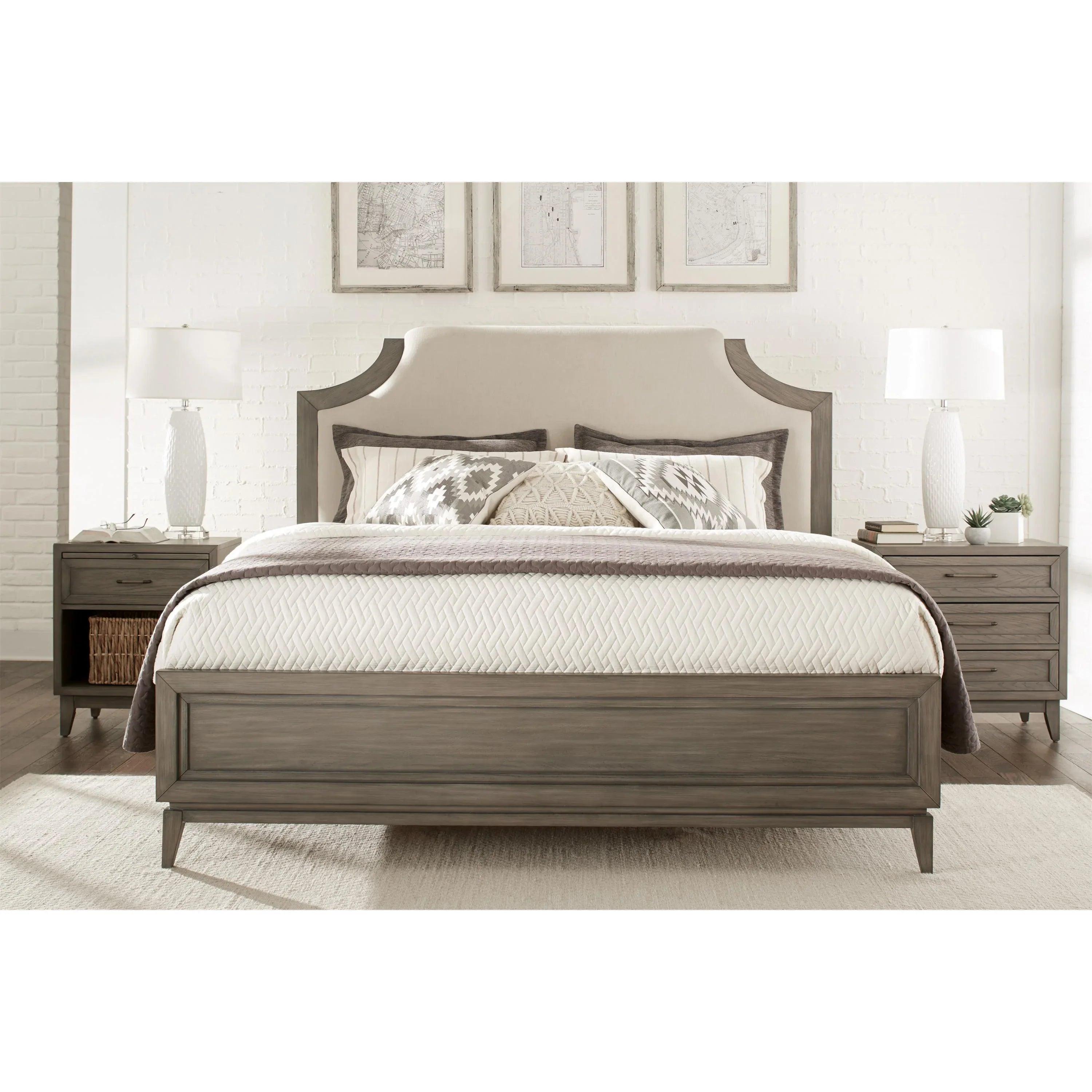 Riverside Vogue 6/0-6/6 Uph Headboard — Gray Wash Riverside Furniture Bedroom