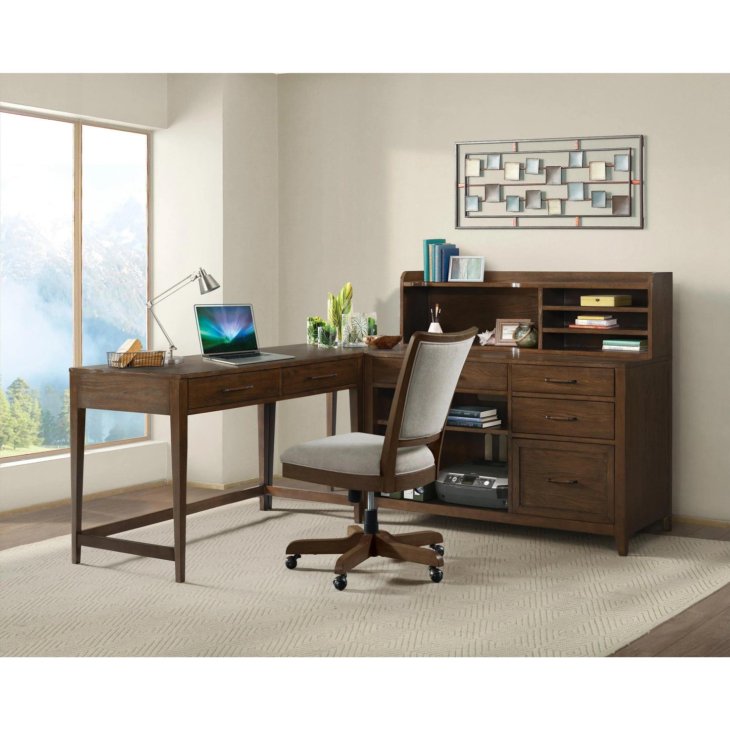 Riverside Vogue Uph Desk Chair — Plymouth Brown Oak Riverside Furniture Desks