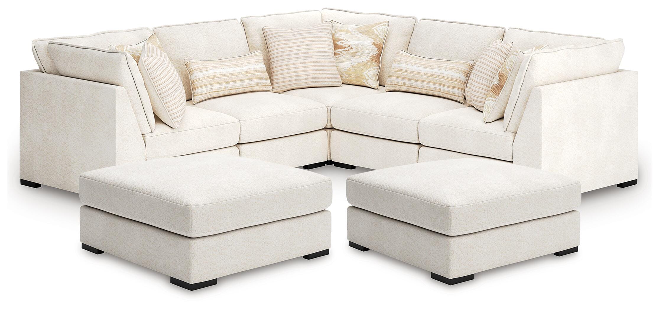 Donelson Creek 5-Piece Modular Sectional and 2 Ottomans Benchcraft® Living Room
