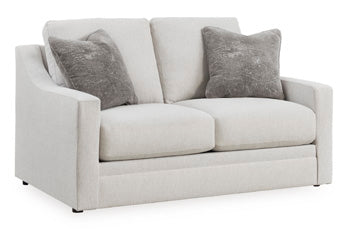 Maitelynn Loveseat — Chalk with Feather-Fiber Accent Pillows Signature Design by Ashley® Living Room