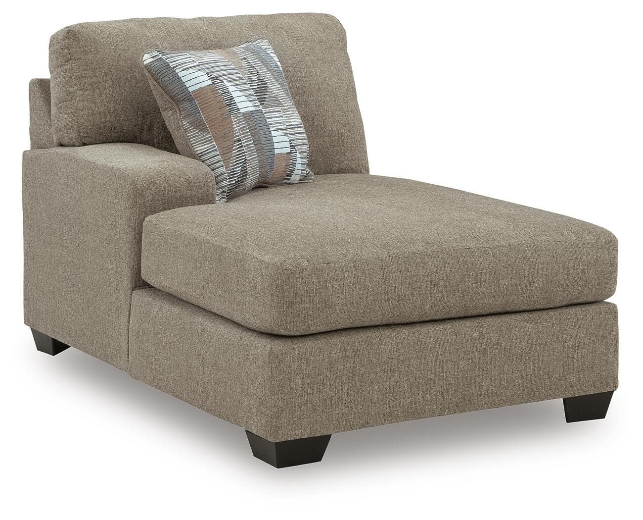 Newellen 3-Piece Sectional and Oversized Ottoman — Wedge Corner Benchcraft® Living Room