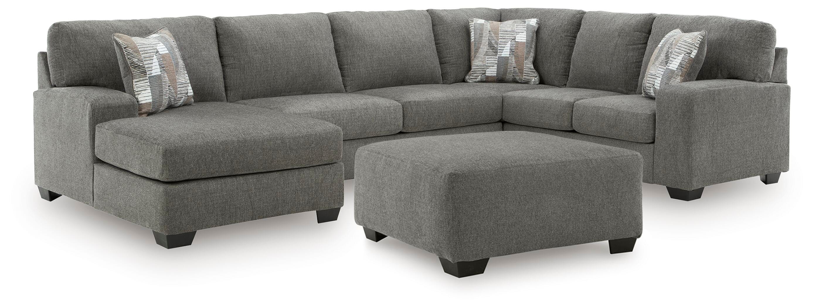 Clarington 3-Piece Sectional and Oversized Ottoman — Wedge Corner Signature Design by Ashley® Living Room