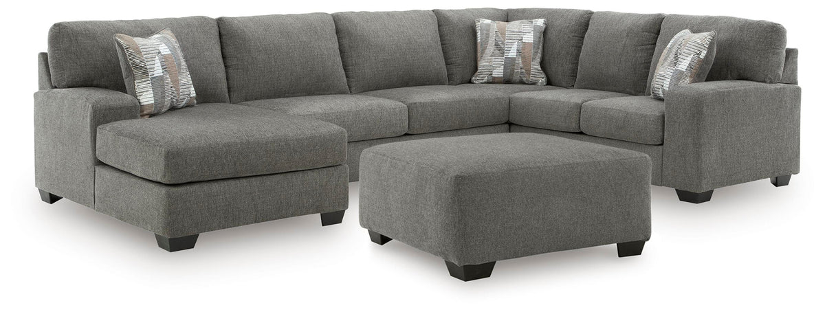 Clarington 3-Piece Sectional and Oversized Ottoman — Wedge Corner Signature Design by Ashley® Living Room