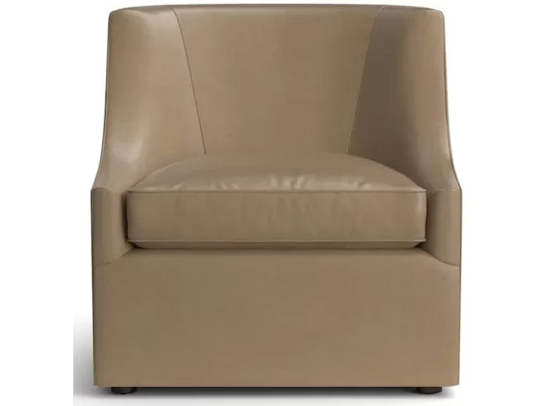 Bassett Sylva Accent Chair — Custom Leather, Made in the USA