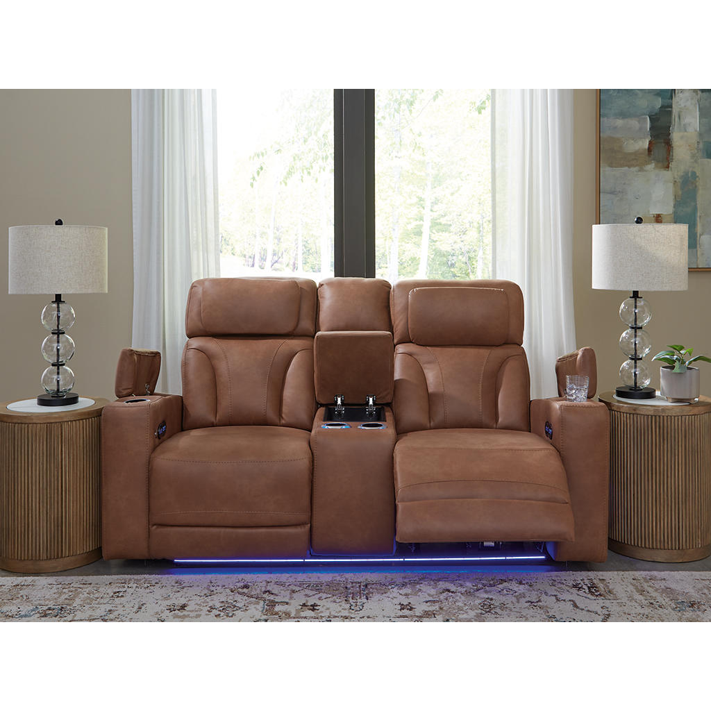 Clean-Slate Power Reclining Loveseat with Console Signature Design by Ashley® Living Room