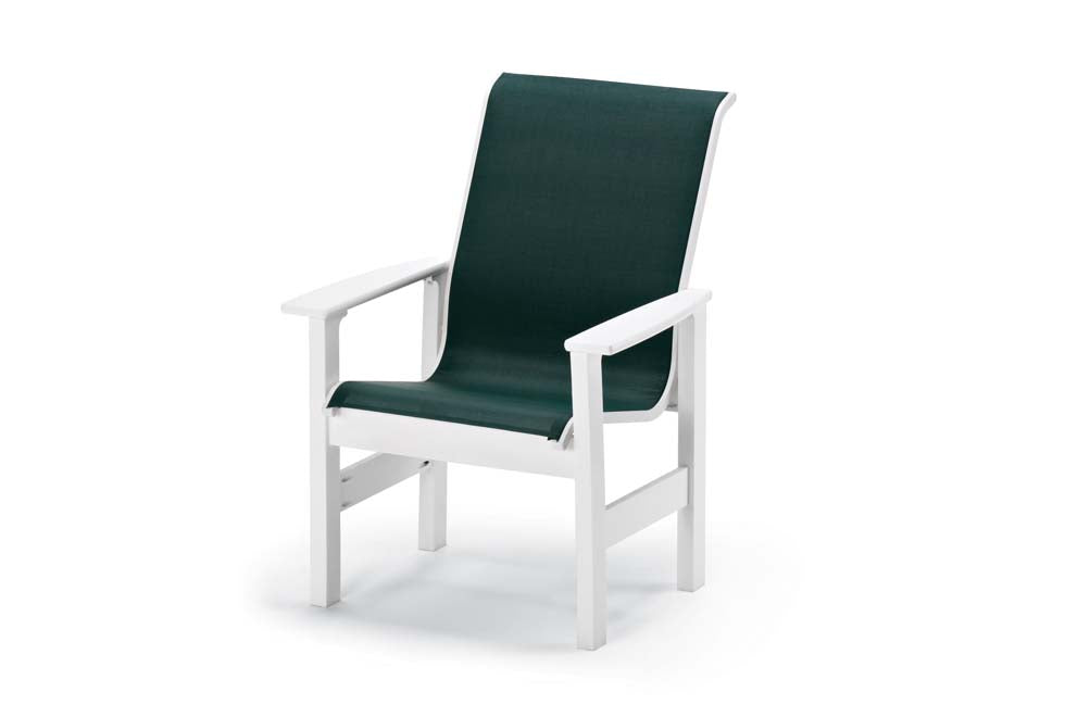 Telescope Casual Leeward Sling Dining Chair — Snow MGP Telescope Casual Outdoor Chair