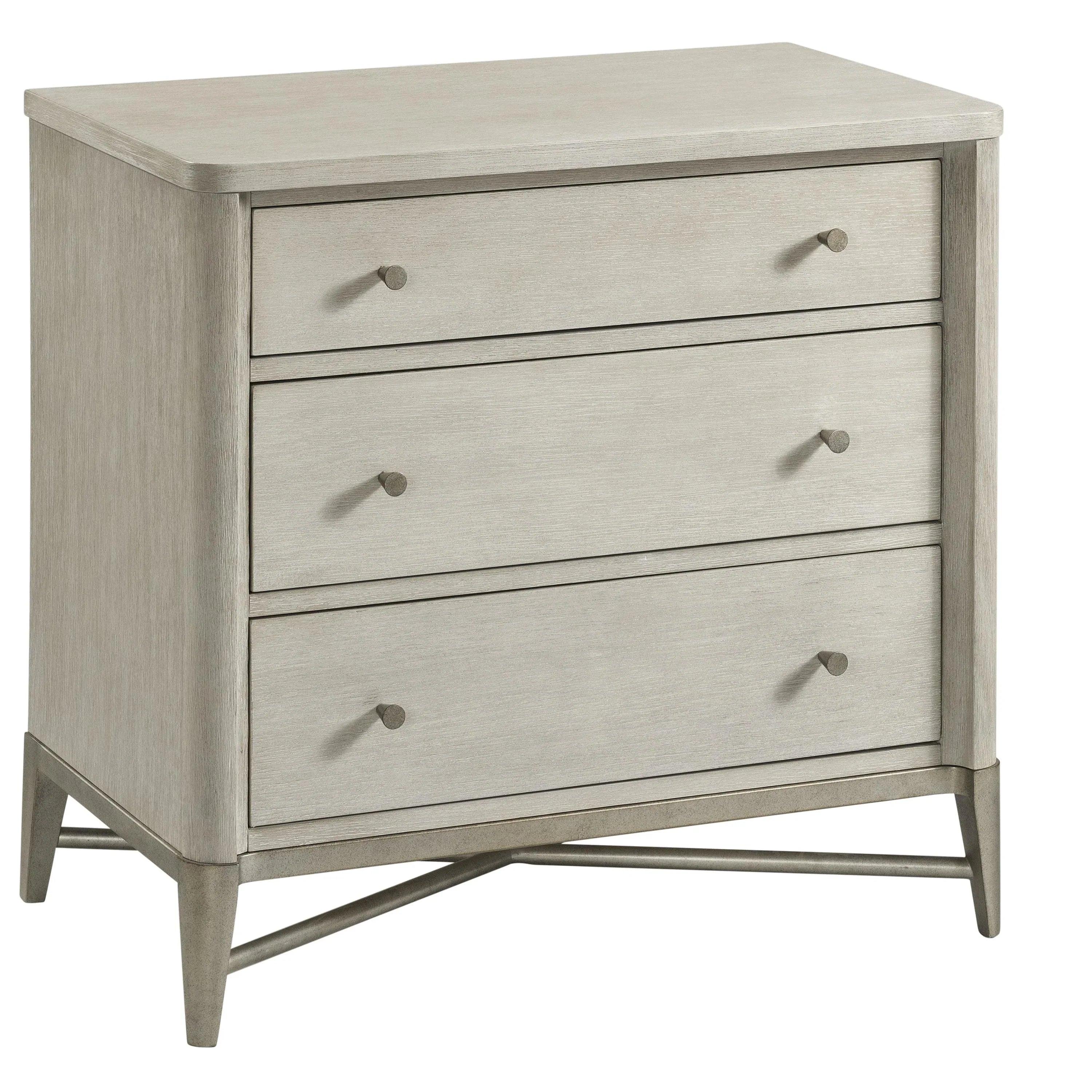 Riverside Maisie 3-drawer Nightstand — Champagne Riverside Furniture Bedroom