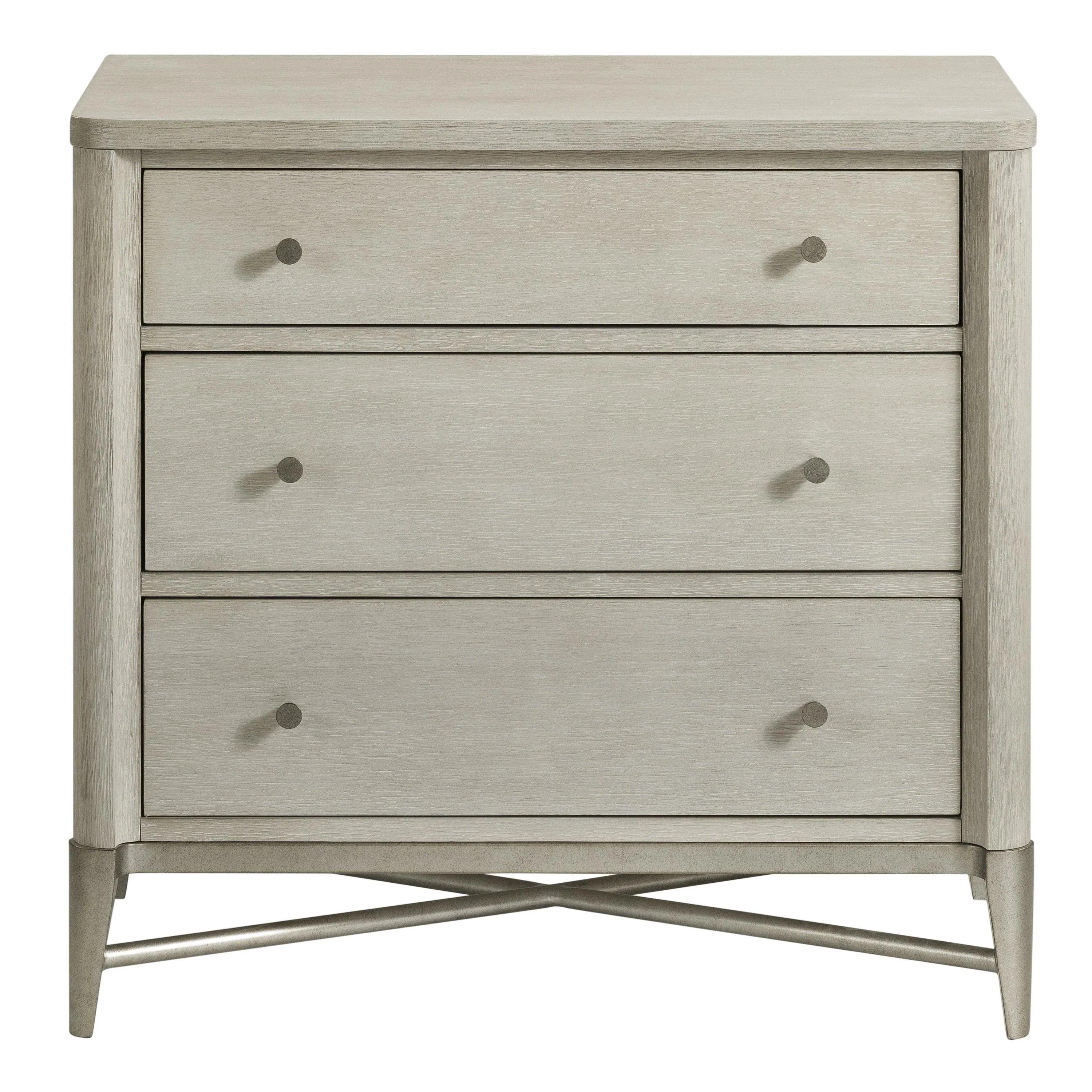 Riverside Maisie 3-drawer Nightstand — Champagne Riverside Furniture Bedroom