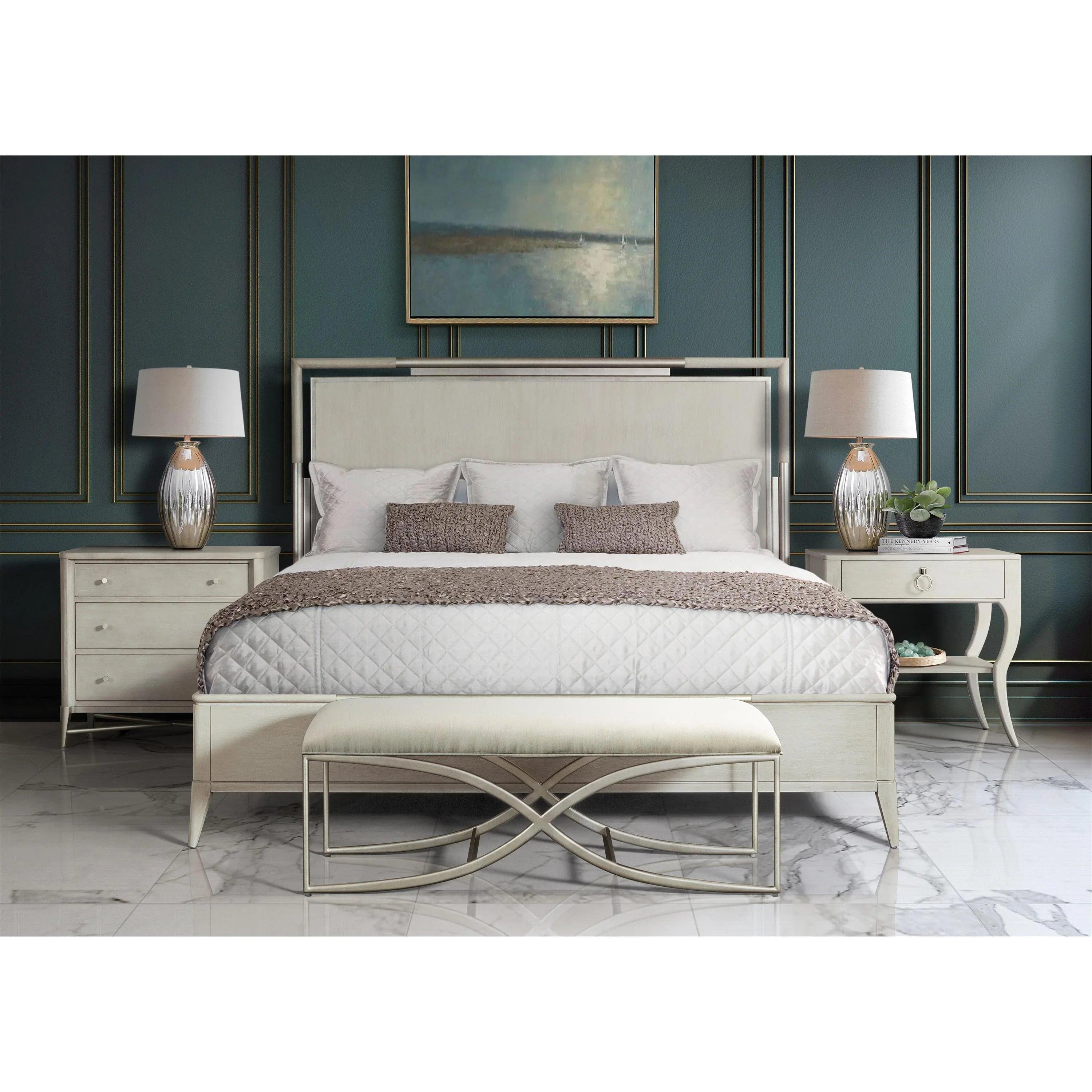 Riverside Maisie 3-drawer Nightstand — Champagne Riverside Furniture Bedroom
