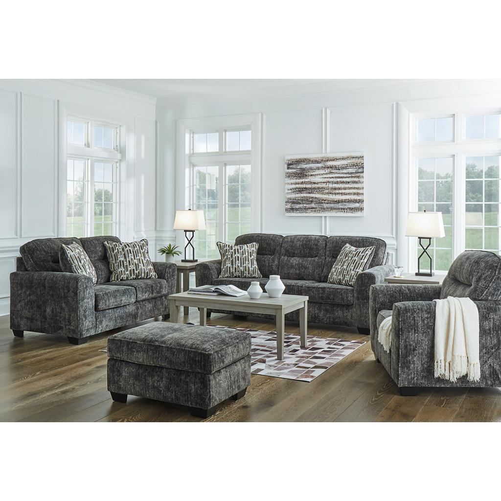 Lonoke Sofa, Loveseat, Oversized Chair and Ottoman — Gunmetal Signature Design by Ashley® Uncategorized