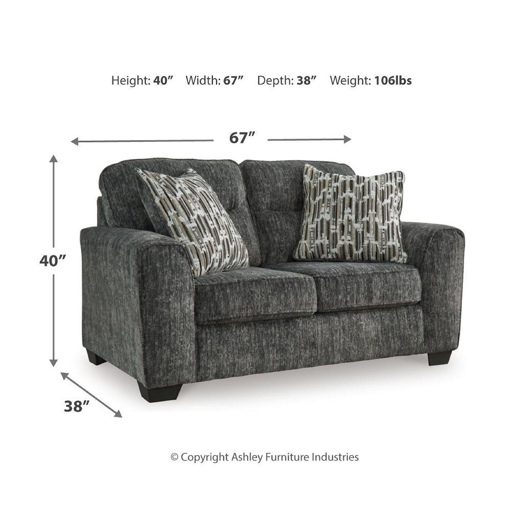 Lonoke 2 Loveseats and Chair — Gunmetal 3-Piece Seating Group Signature Design by Ashley® Uncategorized