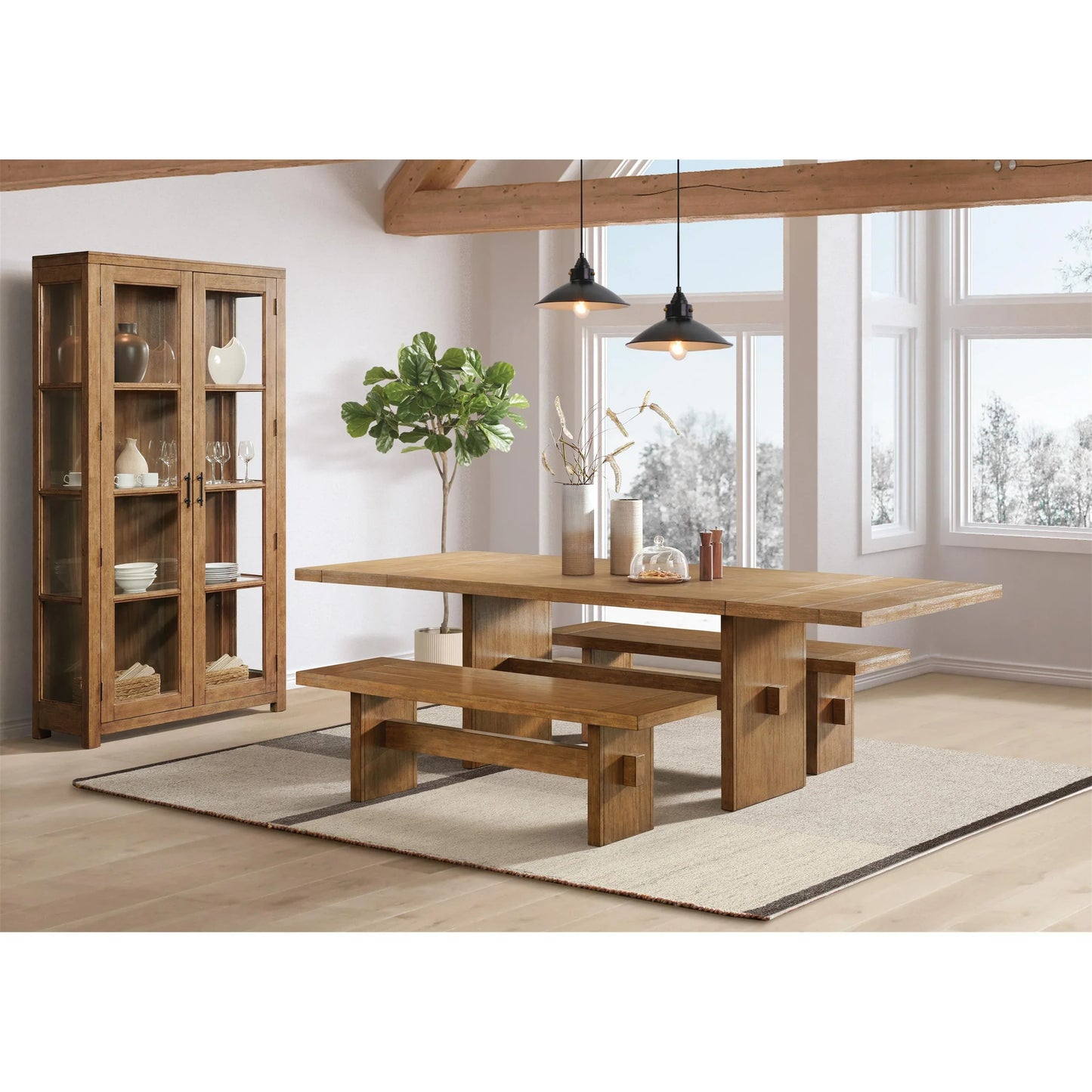 Bozeman Trestle Din Table-top Riverside Furniture Dining