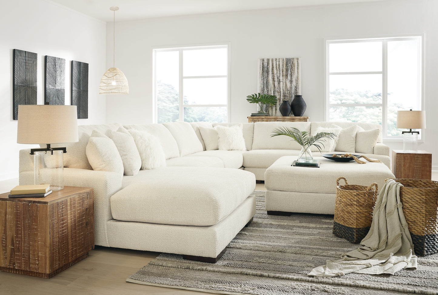 Zada 5-Piece Sectional with Ottoman