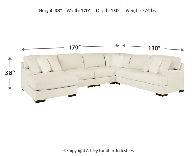 Zada 5-Piece Sectional with Ottoman