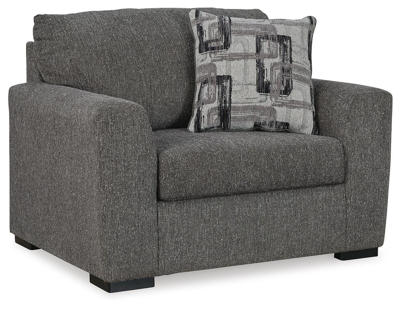 Gardiner Oversized Chair and Ottoman — Pewter 2-Piece Set Ashley Living Room