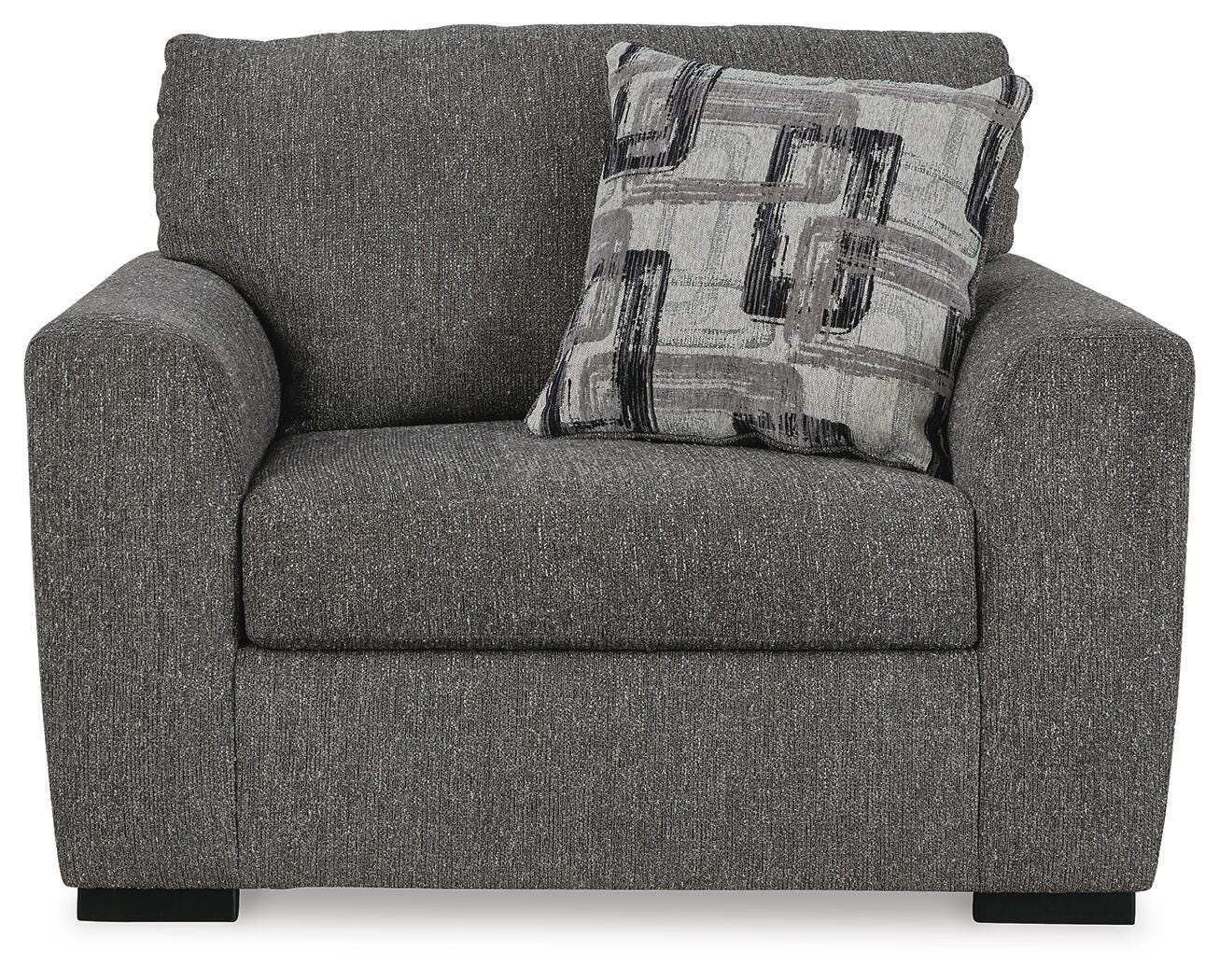 Gardiner Oversized Chair and Ottoman — Pewter 2-Piece Set Ashley Living Room