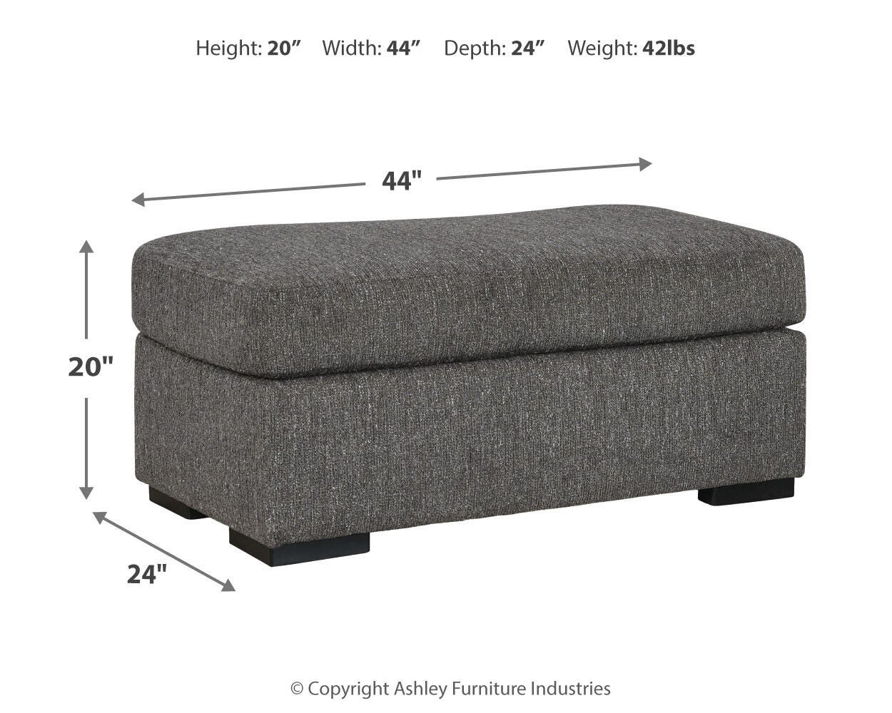 Gardiner Oversized Chair and Ottoman — Pewter 2-Piece Set Ashley Living Room