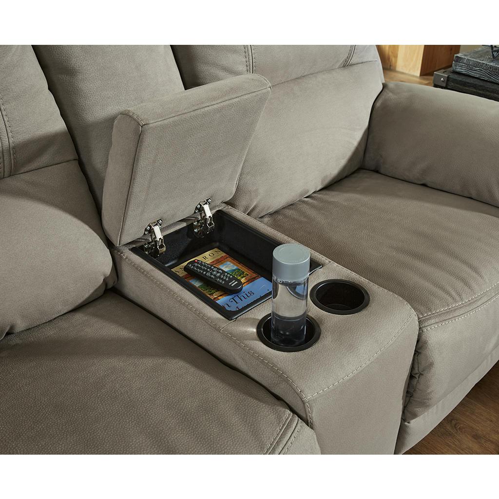 Next-Gen Gaucho Reclining Console Loveseat — Putty Manual Signature Design by Ashley® Living Room