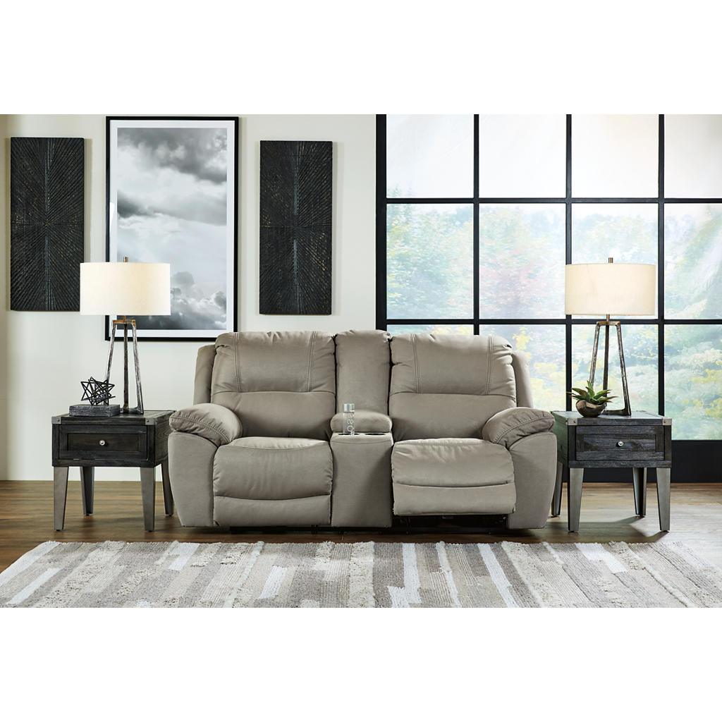 Next-Gen Gaucho Reclining Console Loveseat — Putty Manual Signature Design by Ashley® Living Room