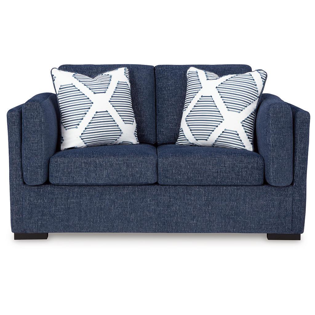 Evansley Sofa, Loveseat, Chair and Ottoman — Navy Benchcraft® Uncategorized
