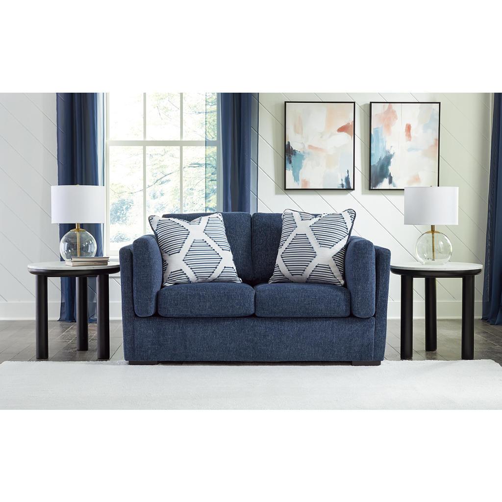 Evansley Sofa, Loveseat, Chair and Ottoman — Navy Benchcraft® Uncategorized