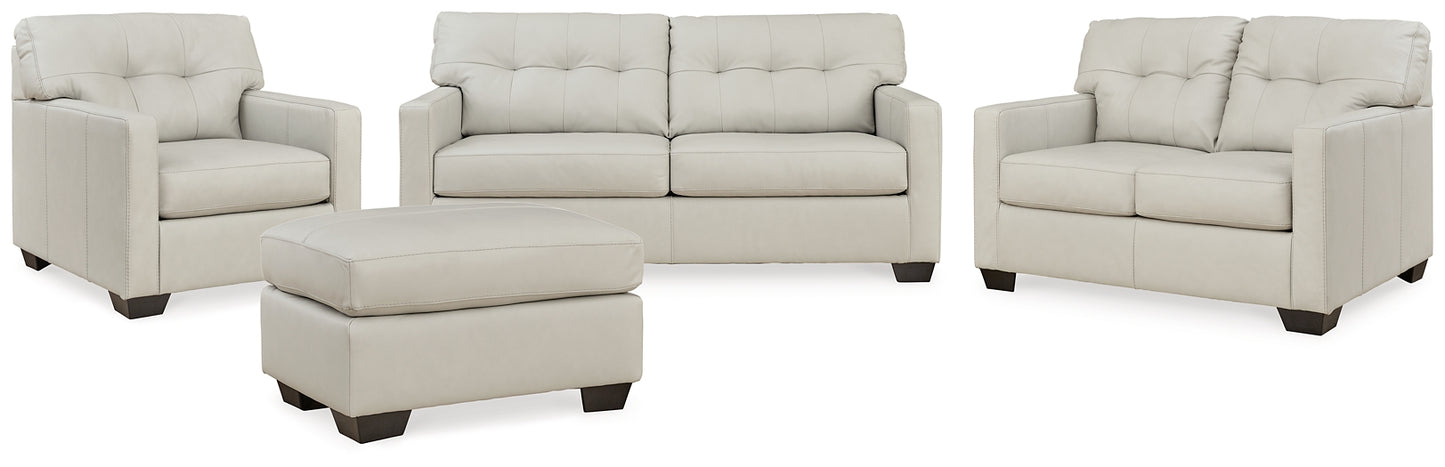 Belziani Sofa, Loveseat, Oversized Chair and Ottoman