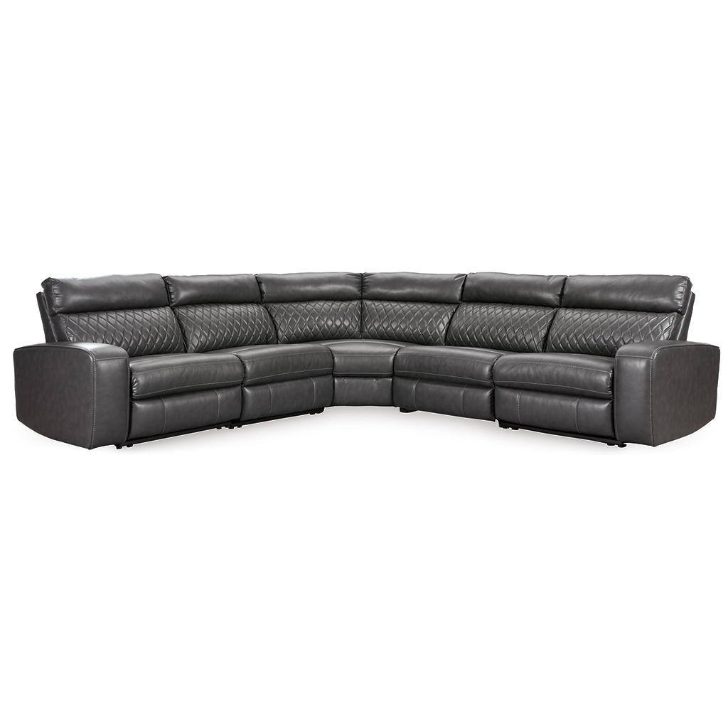Samperstone 5-Piece Power Reclining Sectional Signature Design by Ashley® Living Room