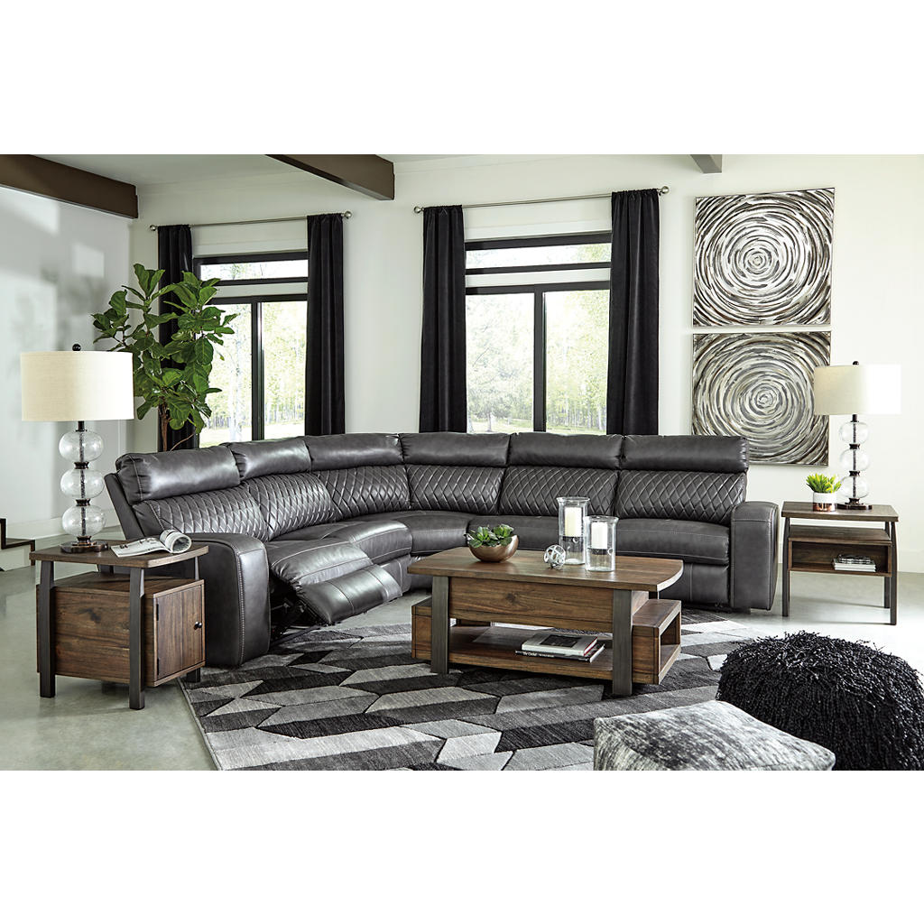 Samperstone 5-Piece Power Reclining Sectional Signature Design by Ashley® Living Room