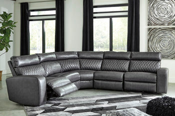 Samperstone 5-Piece Power Reclining Sectional Signature Design by Ashley® Living Room